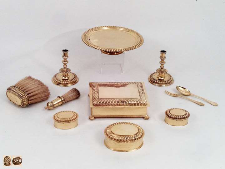 Silver-gilt Eleven-Part Toilette Service